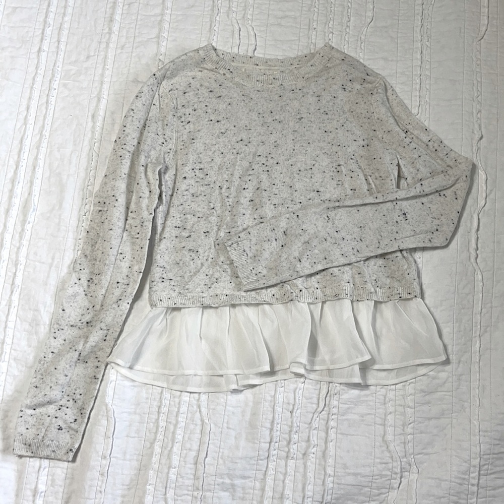 Girls’ Lined Ivory Heather’s Sweater Tucker & Tate